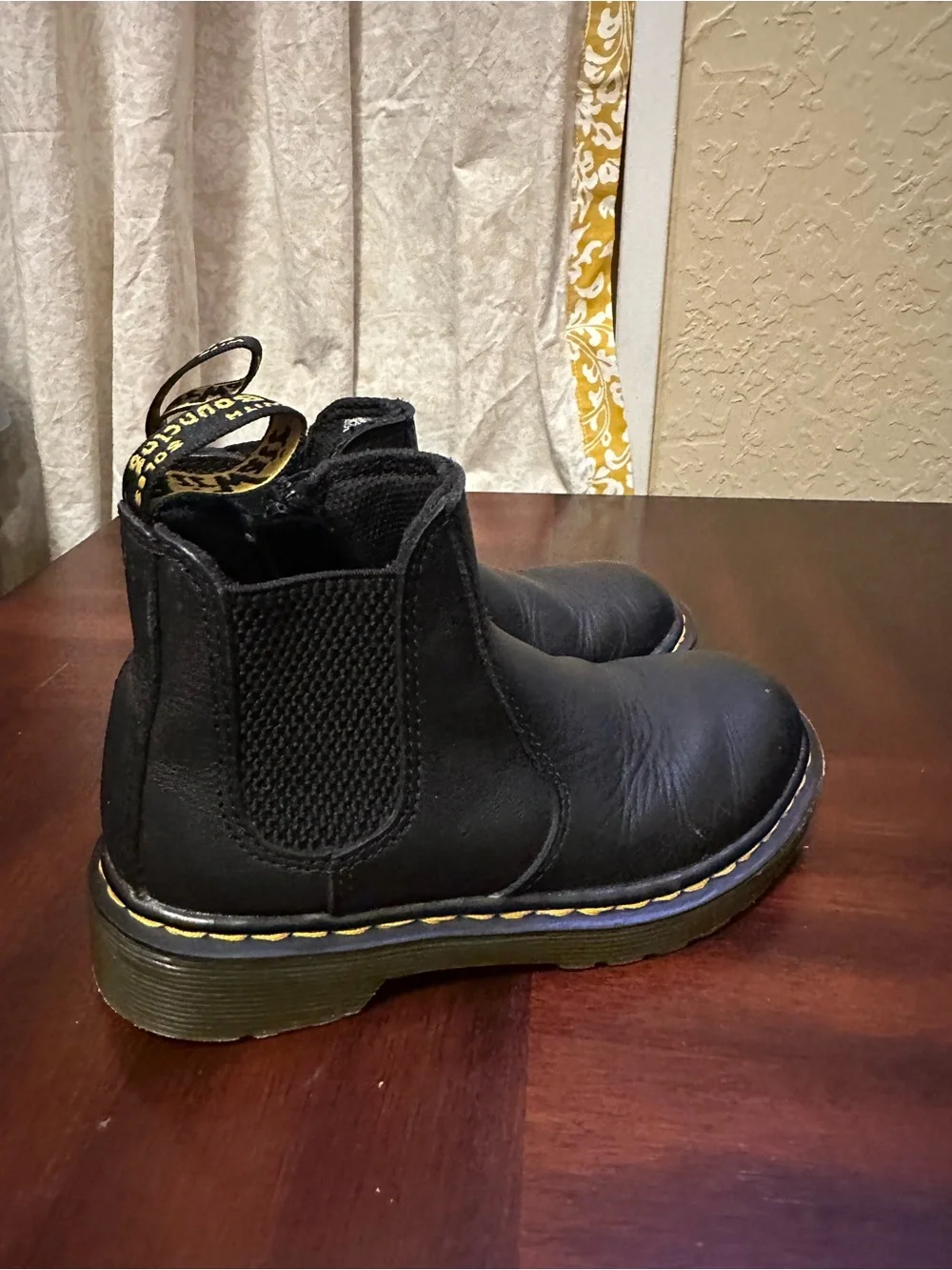 Dr. Martens 2976 J Chelsea Boots Kids Size 12 Black Softy T Leather Side Zip